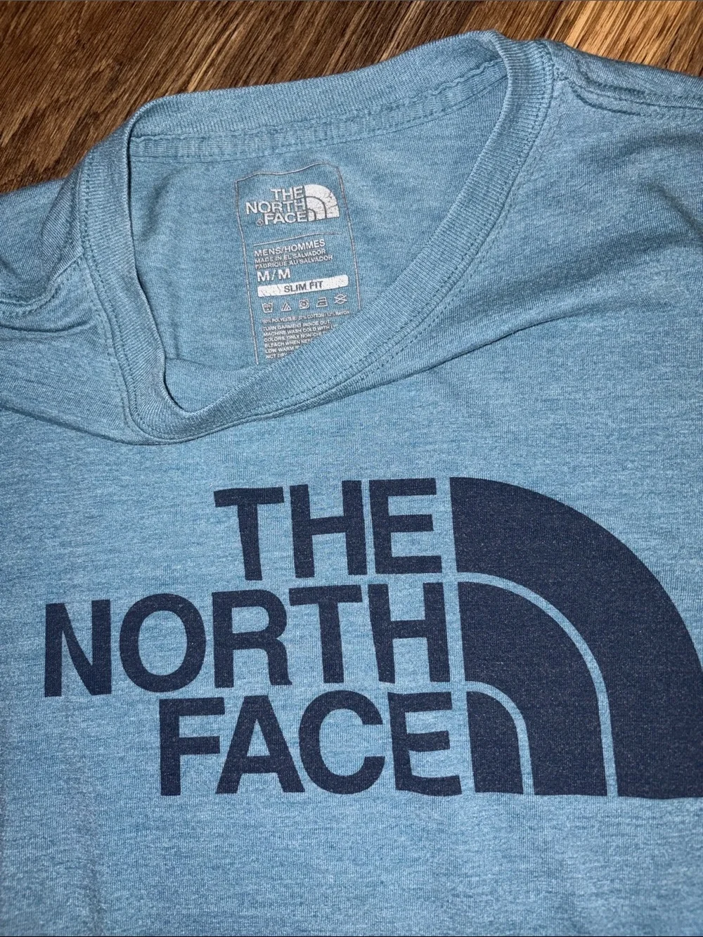 The North Face Men's Heathered Slate Blue Logo Tee